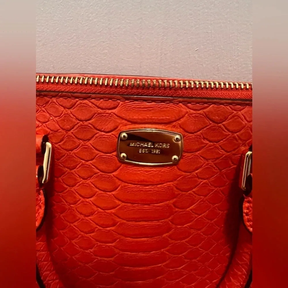 Michael Kors Kellen Extra Small (XS) Satchel Coral